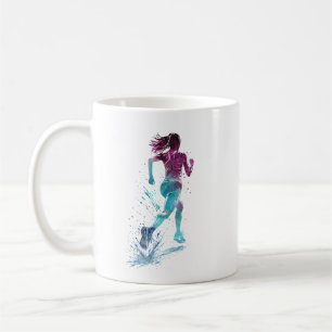 Caneca De Café Mulher Correndo