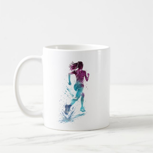 Caneca De Café Mulher Correndo (Esquerda)