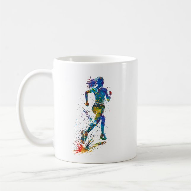 Caneca De Café Mulher Correndo (Esquerda)