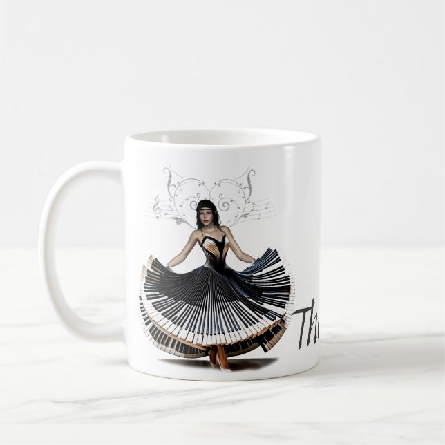 Caneca De Café Mulher dançante elegante (Esquerda)