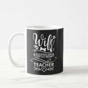 Caneca De Café Mulher de Gado Australiano Mãe Professora Engraçad