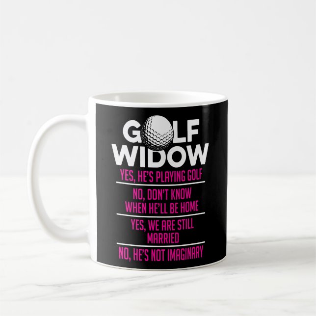 Caneca De Café Mulher De Golfe Ainda Casada Com Golfe Engraçado (Esquerda)