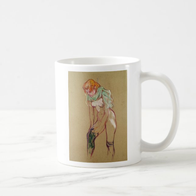 Caneca De Café Mulher de Henri de Toulouse-Lautrec | que levanta (Direita)