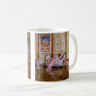 Caneca De Café Mulher Deitada com uma Lira e um Ouvinte por Boldi