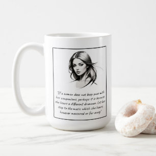 Caneca De Café Mulher - Diferente citação de Drummer