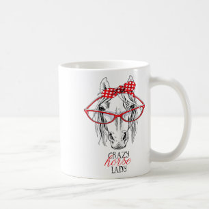 Caneca De Café Mulher do Cavalo Louco do Cavalo do Cavalo Bandana