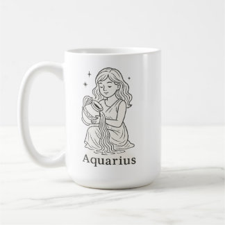 Caneca De Café Mulher do Zodíaco Aquário