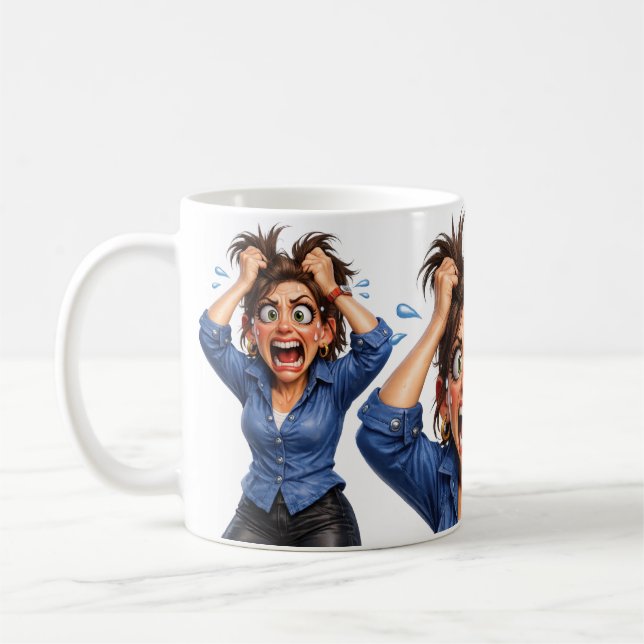Caneca De Café Mulher Dor de Cabeça (Esquerda)