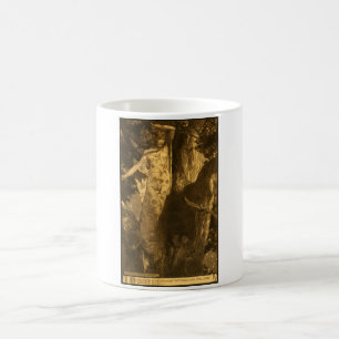 Caneca De Café Mulher Dríade Tão assombrada Coruja & Morcego Luz