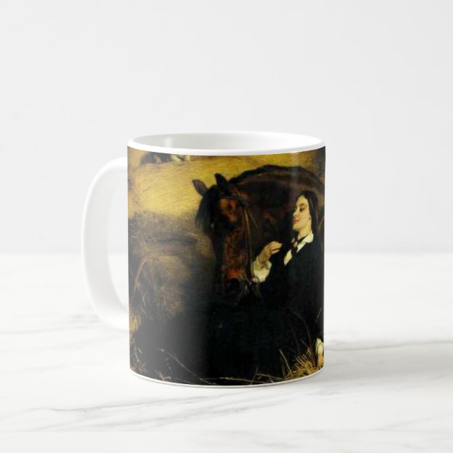 Caneca De Café Mulher e Cavalo (Frente Esquerda)