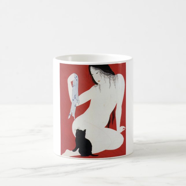 Caneca De Café Mulher e Gatinho Negro, Takahashi Shotei (Centro)