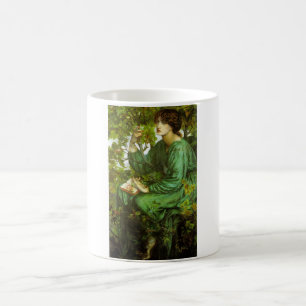 Caneca De Café Mulher em Verde (Sonho do Dia) (por D.G. Rosetti)