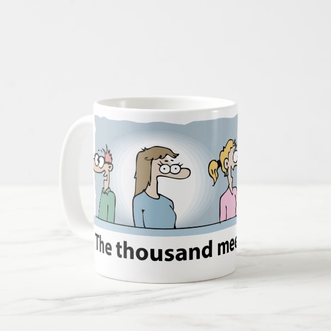 Caneca De Café Mulher Encontrando Zumbi (Frente Esquerda)