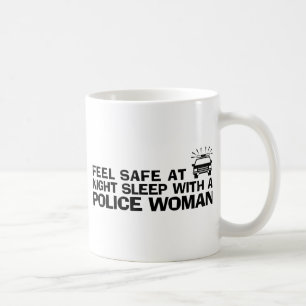 Caneca De Café Mulher Engraçada da Polícia