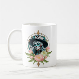 Caneca De Café Mulher espantosa com uma espantosa maquiagem do cr