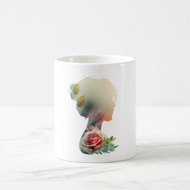 Caneca De Café Mulher Flor (Centro)