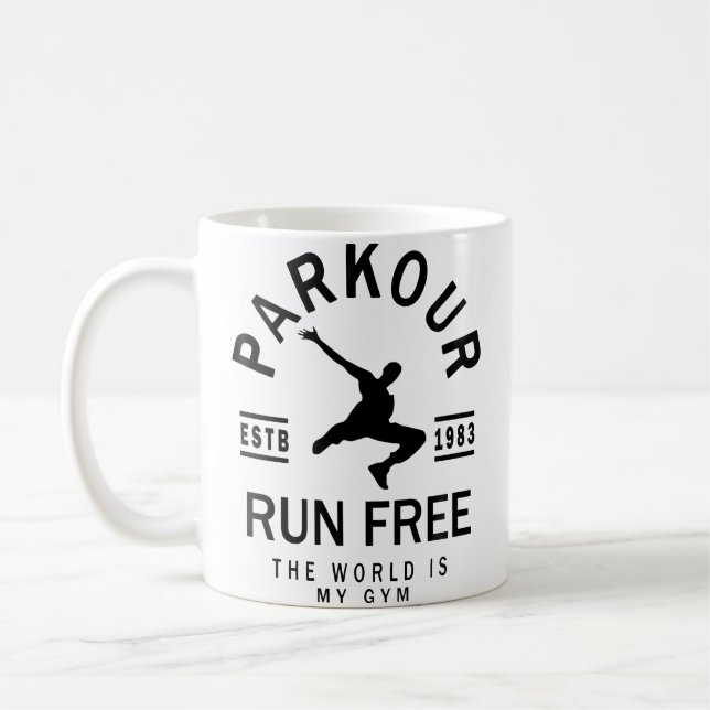 Caneca De Café Mulher Freerunner - Freerunning - Traceur - Parkou (Esquerda)