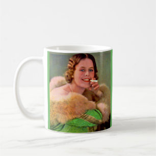 Caneca De Café Mulher fumante dos anos 30