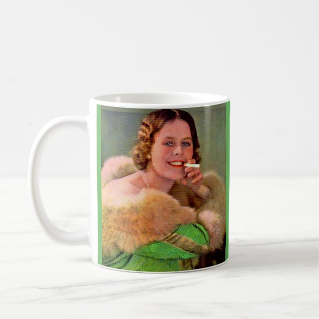 Caneca De Café Mulher fumante dos anos 30 (Esquerda)