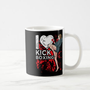 Caneca De Café Mulher Garota Kickboxer Eu Amo Kickboxing