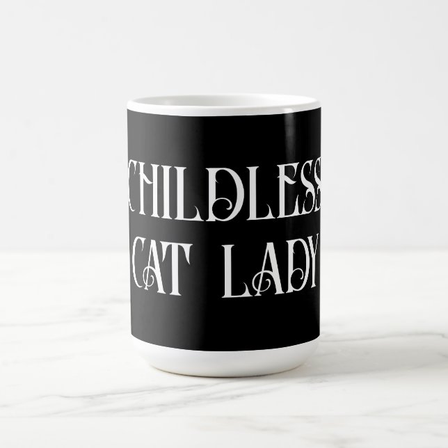 Caneca De Café Mulher-gato sem filhos (Centro)