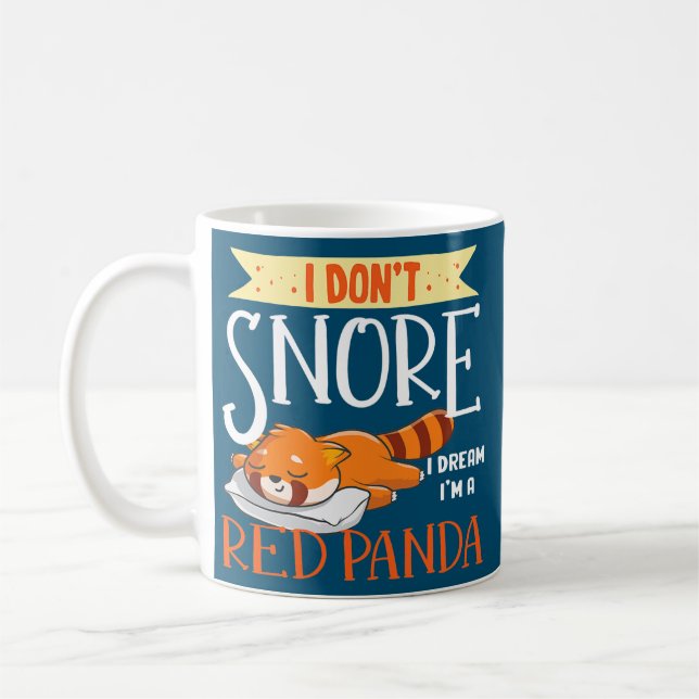 Caneca De Café Mulher Gráfica Panda Vermelha Bonita Dormindo Home (Esquerda)