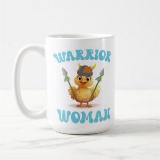 Caneca De Café Mulher Guerreira Bonita Viking Chicken