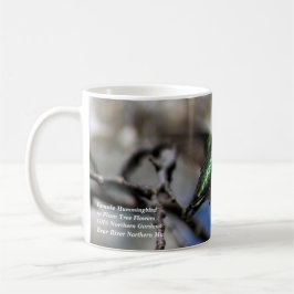 Caneca De Café Mulher Hummingbird na Plum Tree