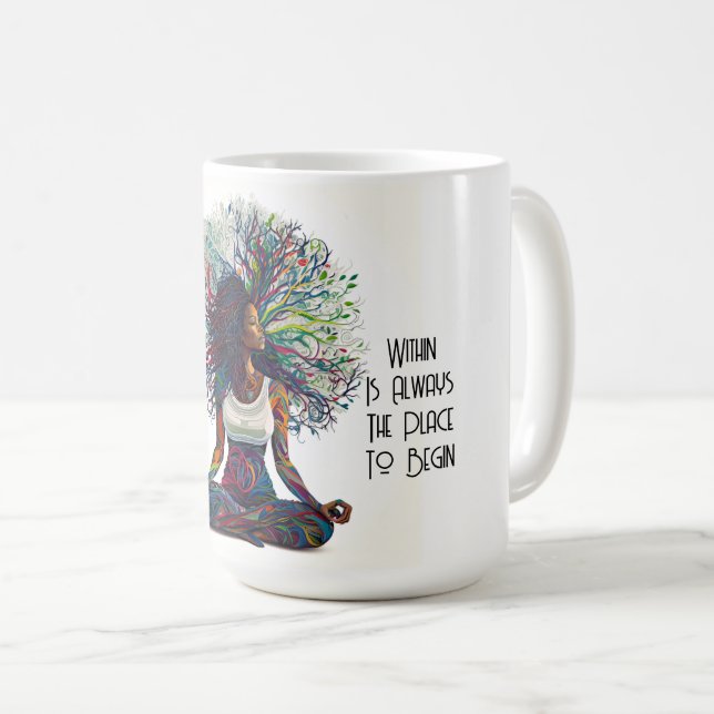 Caneca De Café Mulher Inspirada Dentro de Mug (Frente Esquerda)