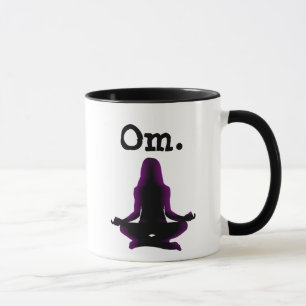 Caneca de Café Mulher Ioga Meditação Om
