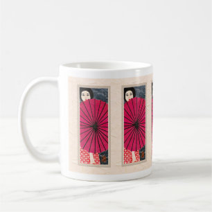 Caneca De Café Mulher japonesa com Parasol Mug