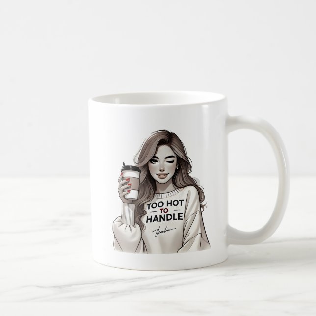 Caneca De Café Mulher jogada vencendo com copa de café (Direita)