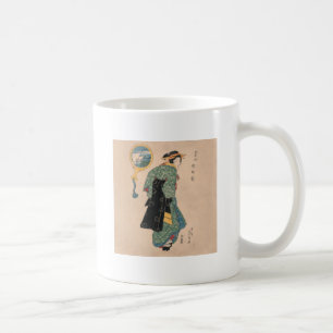 Caneca De Café Mulher Kimono japonesa: Ukiyo-e Woodblock Impressã