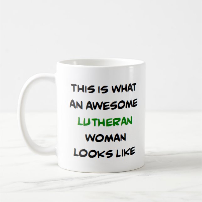 Caneca De Café mulher luterana, incrível (Esquerda)