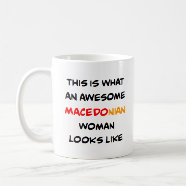 Caneca De Café mulher macedônia, incrível (Esquerda)