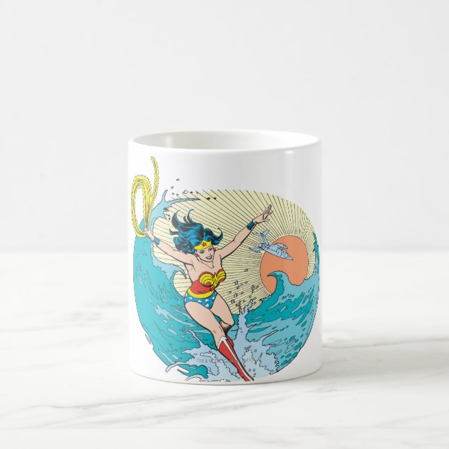 Caneca De Café Mulher Maravilha Céu Oceano (Centro)