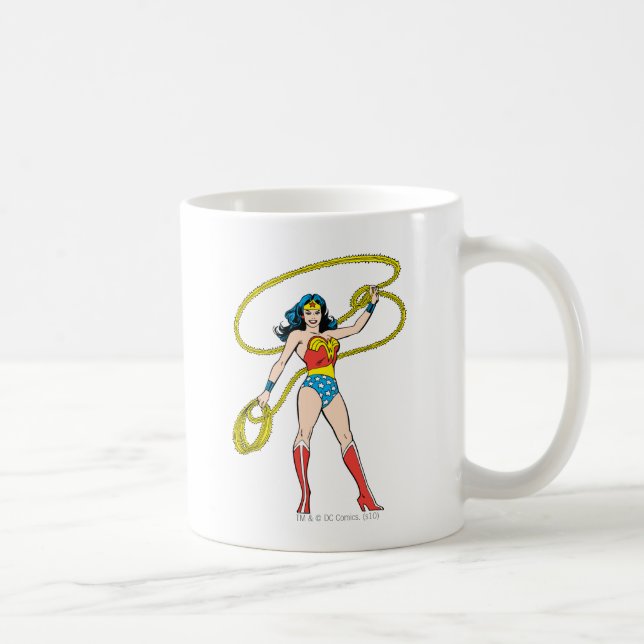 Caneca De Café Mulher Maravilha em pé com Laço (Direita)