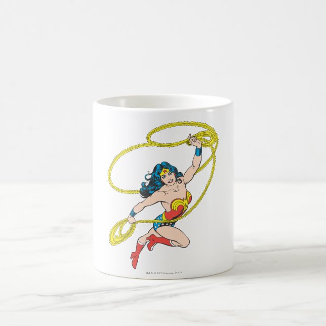Caneca De Café Mulher Maravilha segura Laço 3 (Centro)
