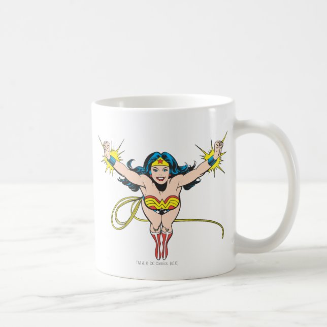 Caneca De Café Mulher Maravilha Voando para a Frente (Direita)
