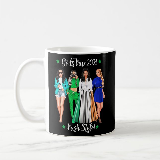 Caneca De Café Mulher Meninas Viajam Férias Irlandesas Hen Do Hol (Esquerda)