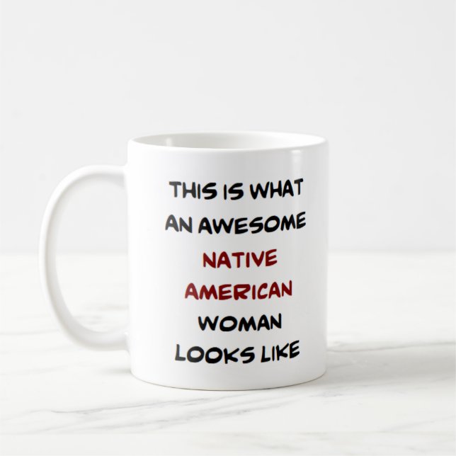 Caneca De Café mulher nativa americana, incrível (Esquerda)