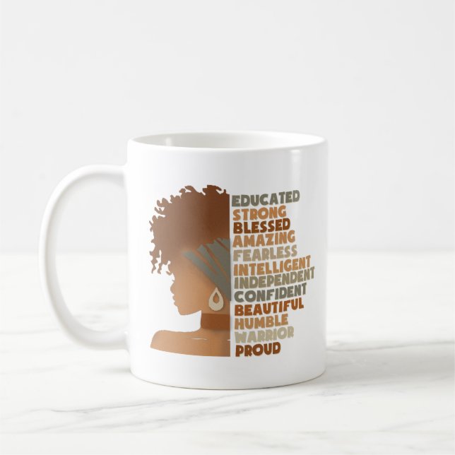 Caneca De Café Mulher Negra Afro Girl (Esquerda)