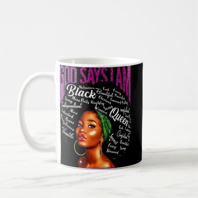 Caneca De Café Mulher Negra Diz Que Sou A Mulher Negra (Esquerda)