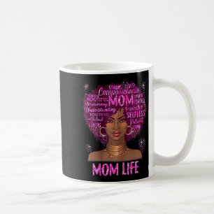 Caneca De Café Mulher negra mãe vida mãe afro-americana feliz