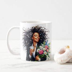 Caneca De Café Mulher negra melanina irmã mulheres afro-americana