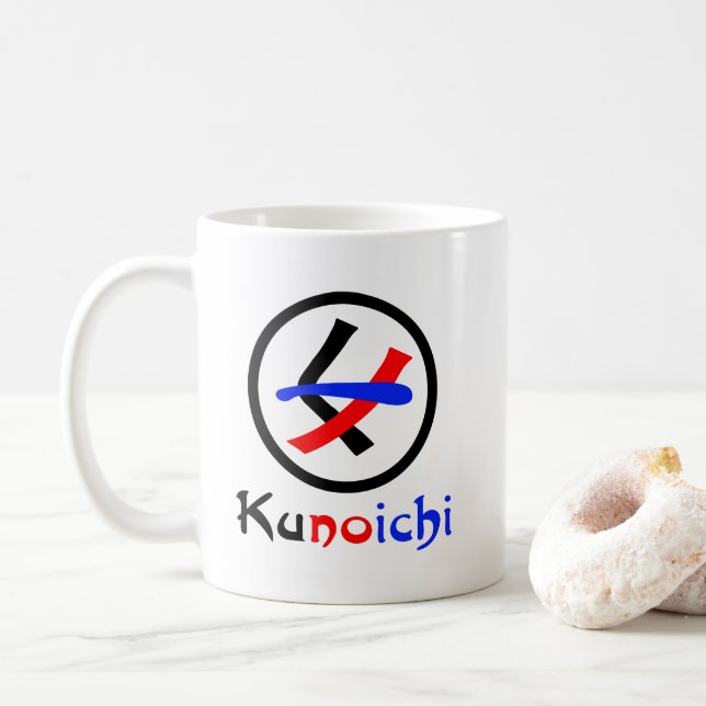 Caneca De Café Mulher Ninja Kunoichi く ノ 一 (Com Donut)