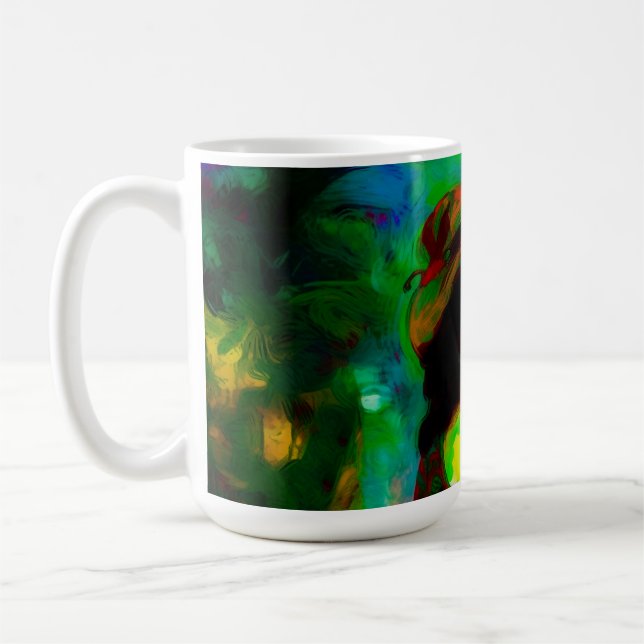 Caneca De Café Mulher no Chapéu Verde (Esquerda)