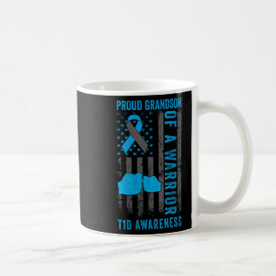 Caneca De Café Mulher Orgulhosa Avô De Um Guerreiro T1d Tipo 1 Di