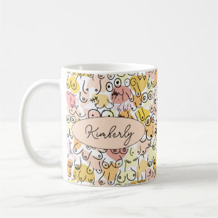 Caneca De Café mulher pastel amarela