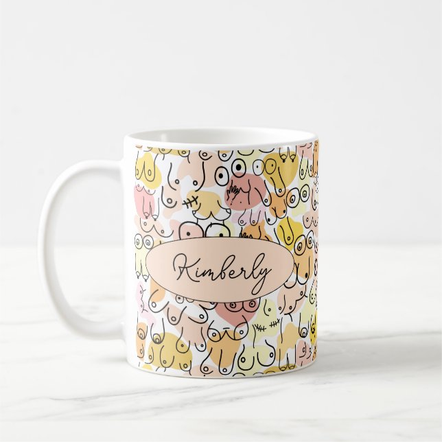 Caneca De Café mulher pastel amarela (Esquerda)